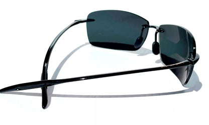Maui Jim LIGHTHOUSE Gloss Black Frame POLARIZED Grey Lens Sunglass 423-02