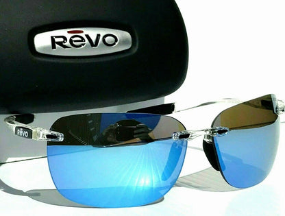 REVO DESCEND CLEAR Crystal POLARIZED Blue Water Lens Sunglass RE 1070XL 09 BL
