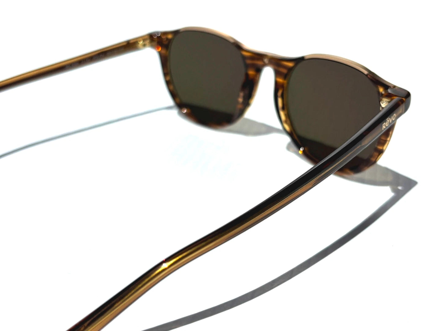 REVO NOLITA Amber Horn POLARIZED Champagne Gold Lens Sunglass RE 2200 11 CH