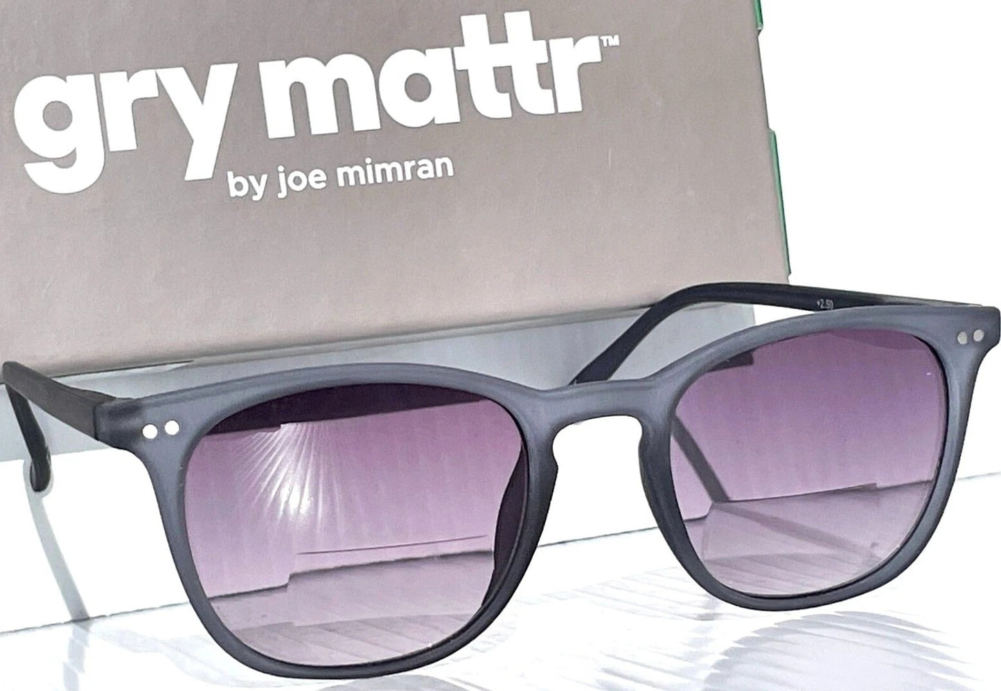Gry Mattr DESIGNER SUN READERS SUAVE Matte Slate Blue Bifocal Sunglass