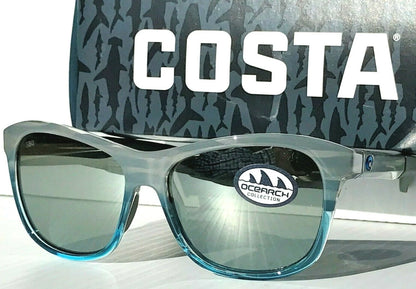 COSTA Del Mar VELA OCEARCH Coastal Fade POLARIZED Gray Silver 580G Lens Sunglass VLA 275