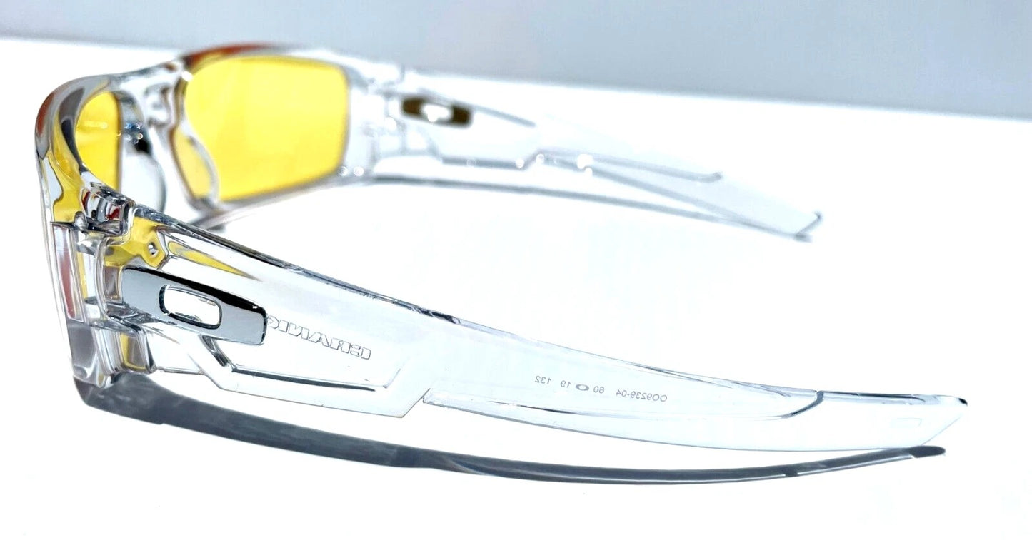Oakley CRANKSHAFT Shiny Clear Frame Non-Polarized Galaxy HD Yellow Iridium Lens Sunglass 9239-04 - Two-Lens Bundle!