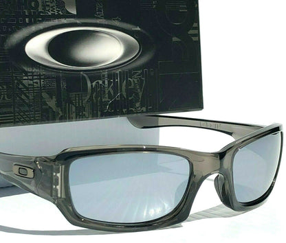 Oakley FIVES Squared Grey Smoke POLARIZED Galaxy Chrome Mirror Sunglass 9238- Two-Lens Bundle!