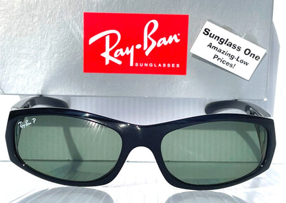 RAY BAN Shiny Black Frame POLARIZED Green Lens Sunglass RB4093 601/9A