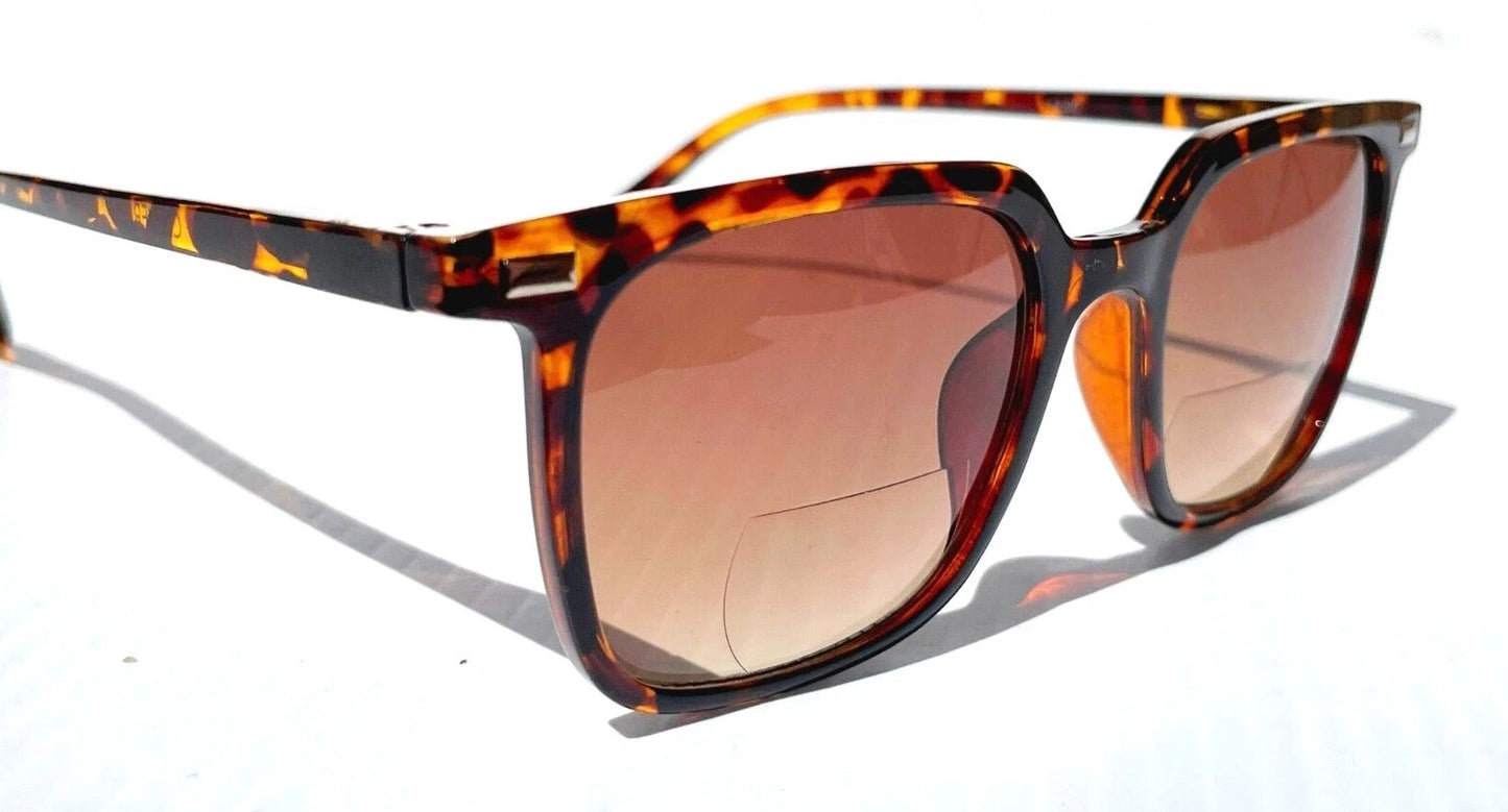 Gry Mattr DESIGNER SUN READERS CLEVER Shiny Tortoise Bifocal Sunglass
