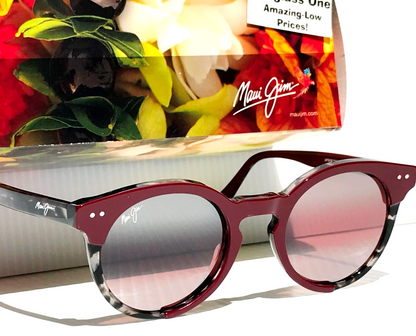 Maui Jim UPSIDE DOWN FALLS Burgundy Tort POLARIZED Rose GLASS Sunglass R861-07