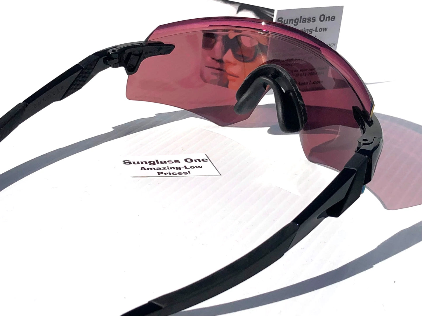 Oakley ENCODER Shiny Black Frame PRIZM Field Red Lens Sunglass oo9471-02