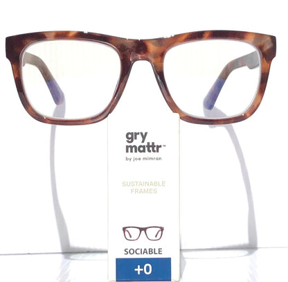 Gry Mattr DESIGNER READERS Tortoise Frame SOCIABLE Blue Light Blocking Eyewear