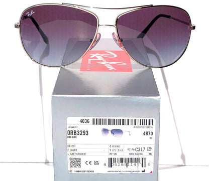 Ray Ban AVIATOR Silver Frame Grey Gradient Lens Sunglass RB3293 003/8G