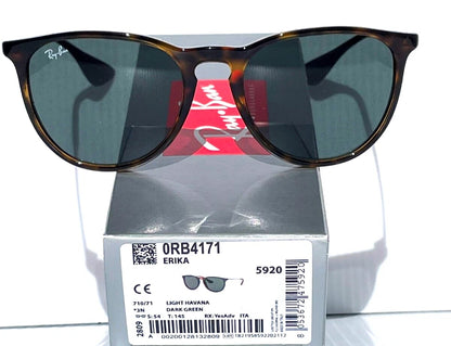 Ray Ban ERIKA Tortoise Frame Dark Green Grey Lens Sunglass RB 4171 710/71