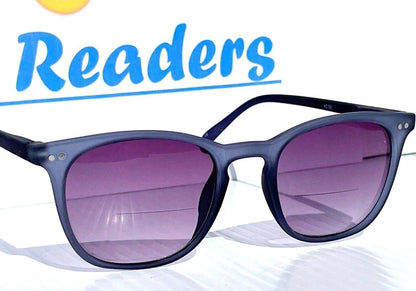 Gry Mattr DESIGNER SUN READERS SUAVE Matte Slate Blue Bifocal Sunglass
