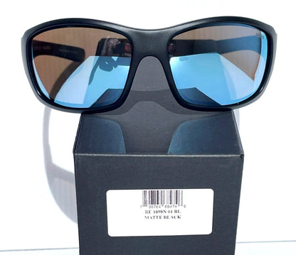 REVO MAVERICK Matte Black SuperFlex POLARIZED Blue Lens Sunglass RE 1098N 01 BL