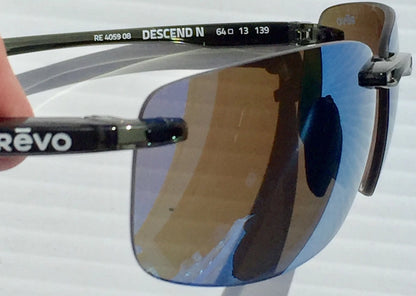 REVO DESCEND N Black POLARIZED Blue Lens Sunglass RE 4059 01 BL