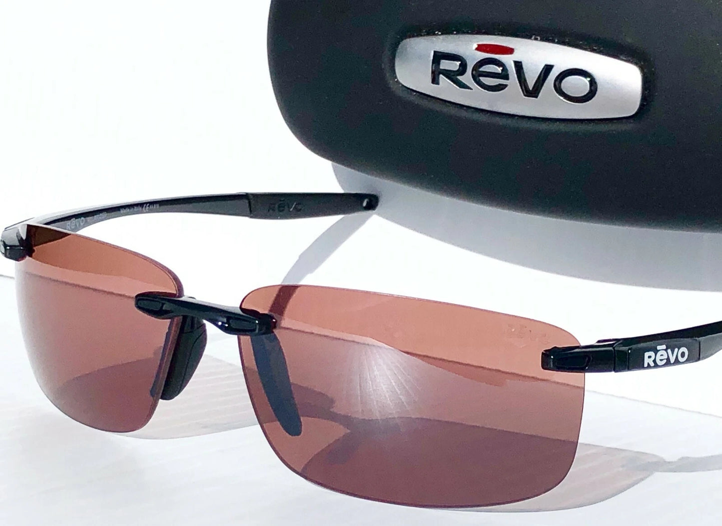 REVO DESCEND N Black POLARIZED Brown Golf Lens Sunglass RE 4059 01 GO