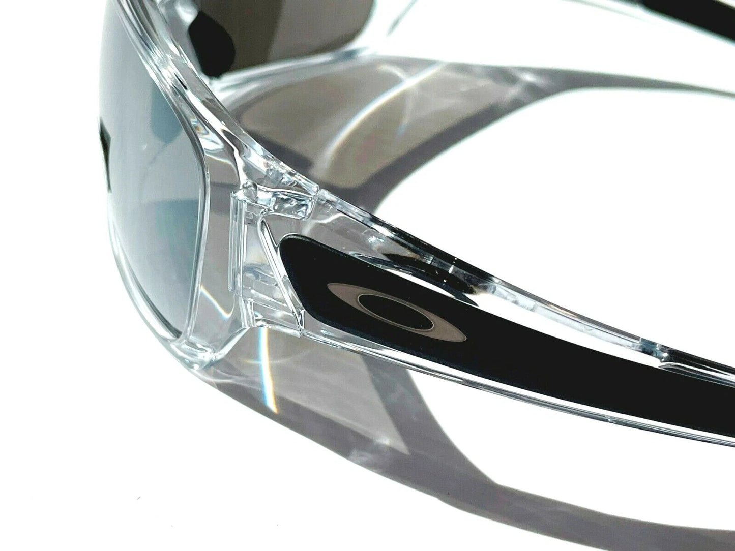 Oakley TURBINE ROTOR Clear & Black Frame POLARIZED Galaxy Chrome Lens Sunglass oo9307