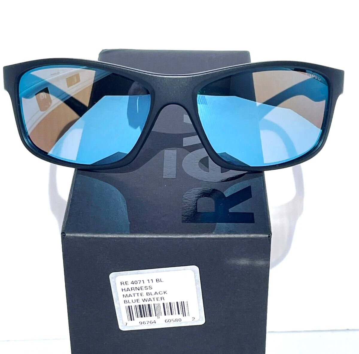REVO HARNESS Matte Black POLARIZED Blue Water Lens Sunglass RE 4071 11 BL