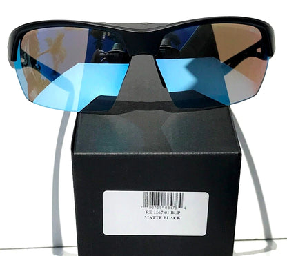 REVO JETT Matte Black POLARIZED Blue Water Lens Sunglass RE 1167 01 BLP