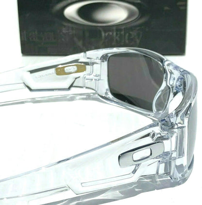 Oakley CRANKSHAFT Shiny Clear Frame POLARIZED Galaxy Chrome Mirror Lens Sunglass 9239-04- Two-Lens Bundle!