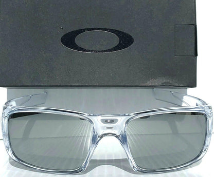 Oakley CRANKSHAFT Shiny Clear Frame POLARIZED Galaxy Chrome Mirror Lens Sunglass 9239-04- Two-Lens Bundle!