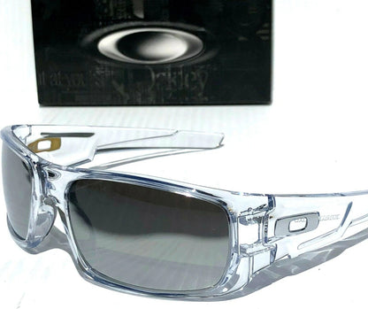 Oakley CRANKSHAFT Shiny Clear Frame POLARIZED Galaxy Chrome Mirror Lens Sunglass 9239-04- Two-Lens Bundle!