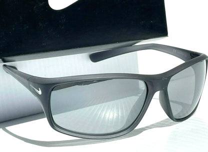 NIKE ADRENALINE Anthracite Matte Gray Satin Frame Silver Lens Sunglass EV1134 010