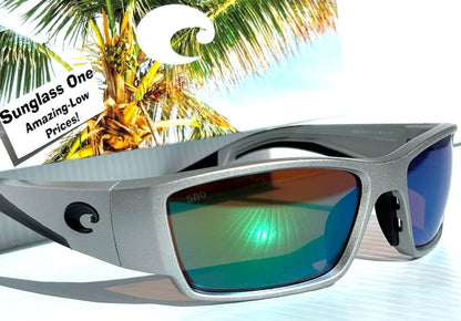 Costa CORBINA PRO Silver Metallic POLARIZED Green 580G GLASS Lens Sunglass 9109-07