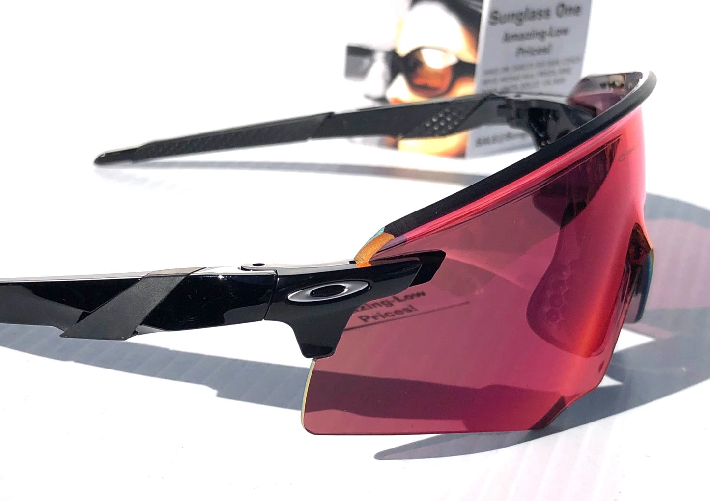 Oakley ENCODER Shiny Black Frame PRIZM Field Red Lens Sunglass oo9471-02