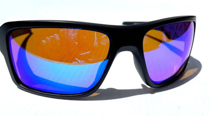 Oakley DOUBLE EDGE Matte Black Frame POLARIZED Galaxy Blue Lens Sunglass oo9380