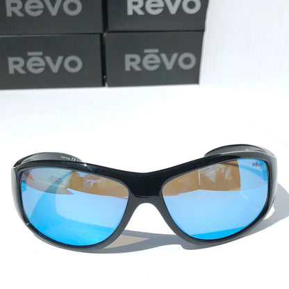 REVO TANDER Black POLARIZED Blue Water Lens Sunglass RE 5014 01 BL