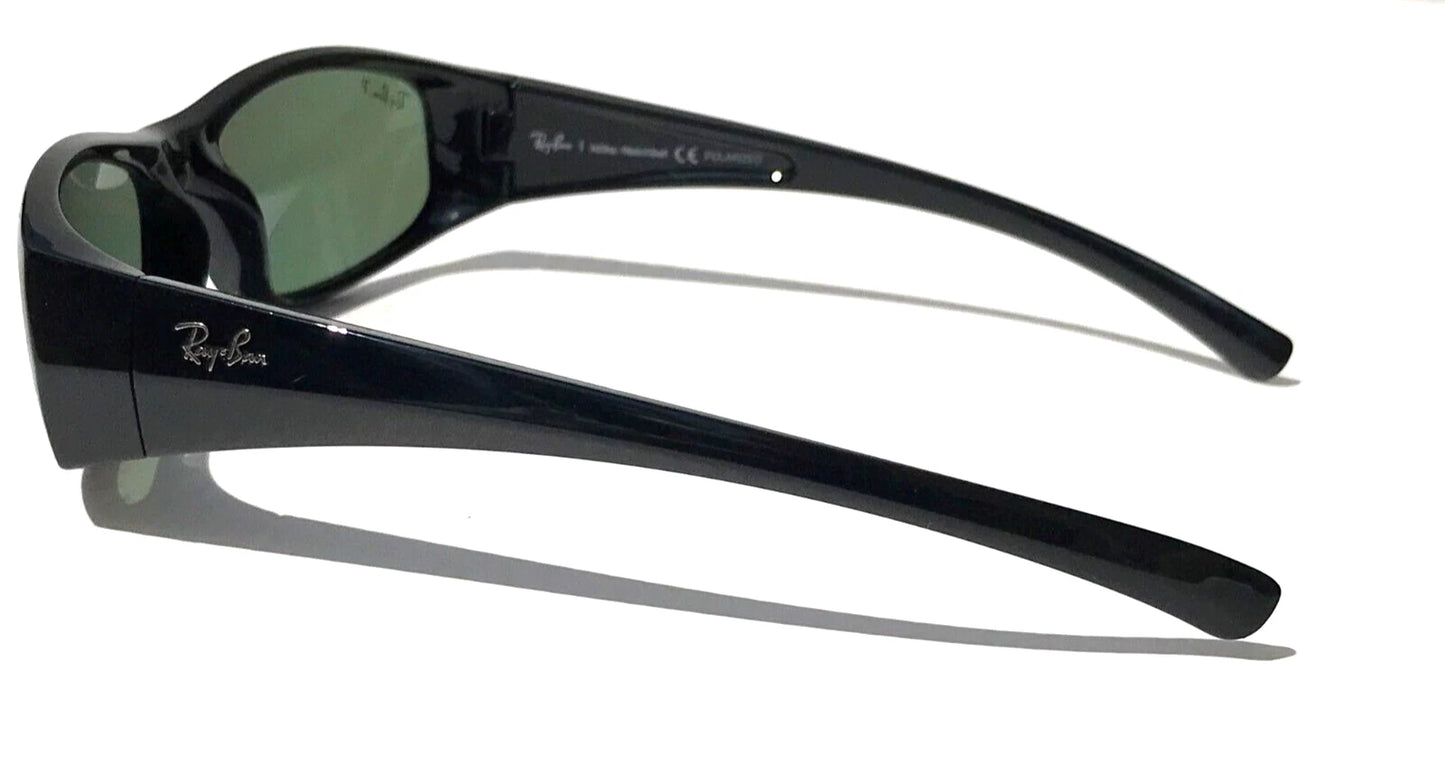 RAY BAN Shiny Black Frame POLARIZED Green Lens Sunglass RB4093 601/9A