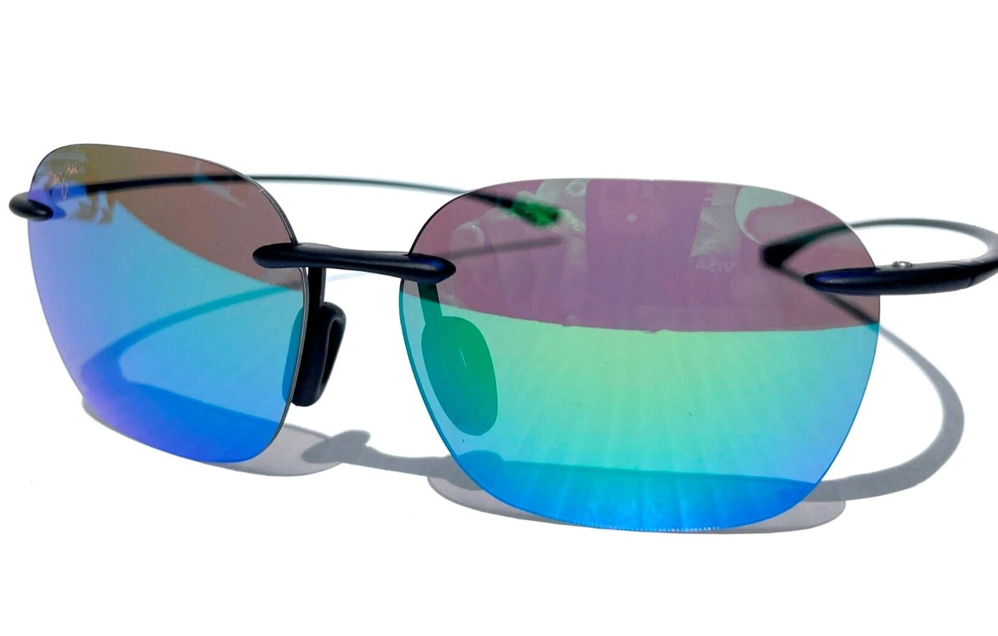 Maui Jim KOMOHANA Matte Black Frame POLARIZED Maui Green Small Sunglass GM446-2M