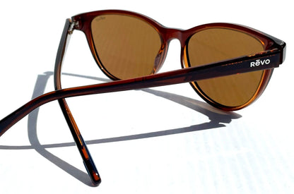 REVO DAPHNE Brown POLARIZED Green Lens Sunglass RE 1101ECO 02 GN