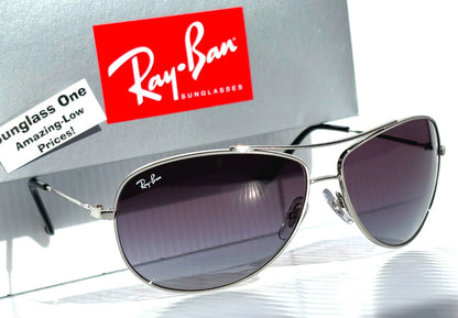 Ray Ban AVIATOR Silver Frame Grey Gradient Lens Sunglass RB3293 003/8G