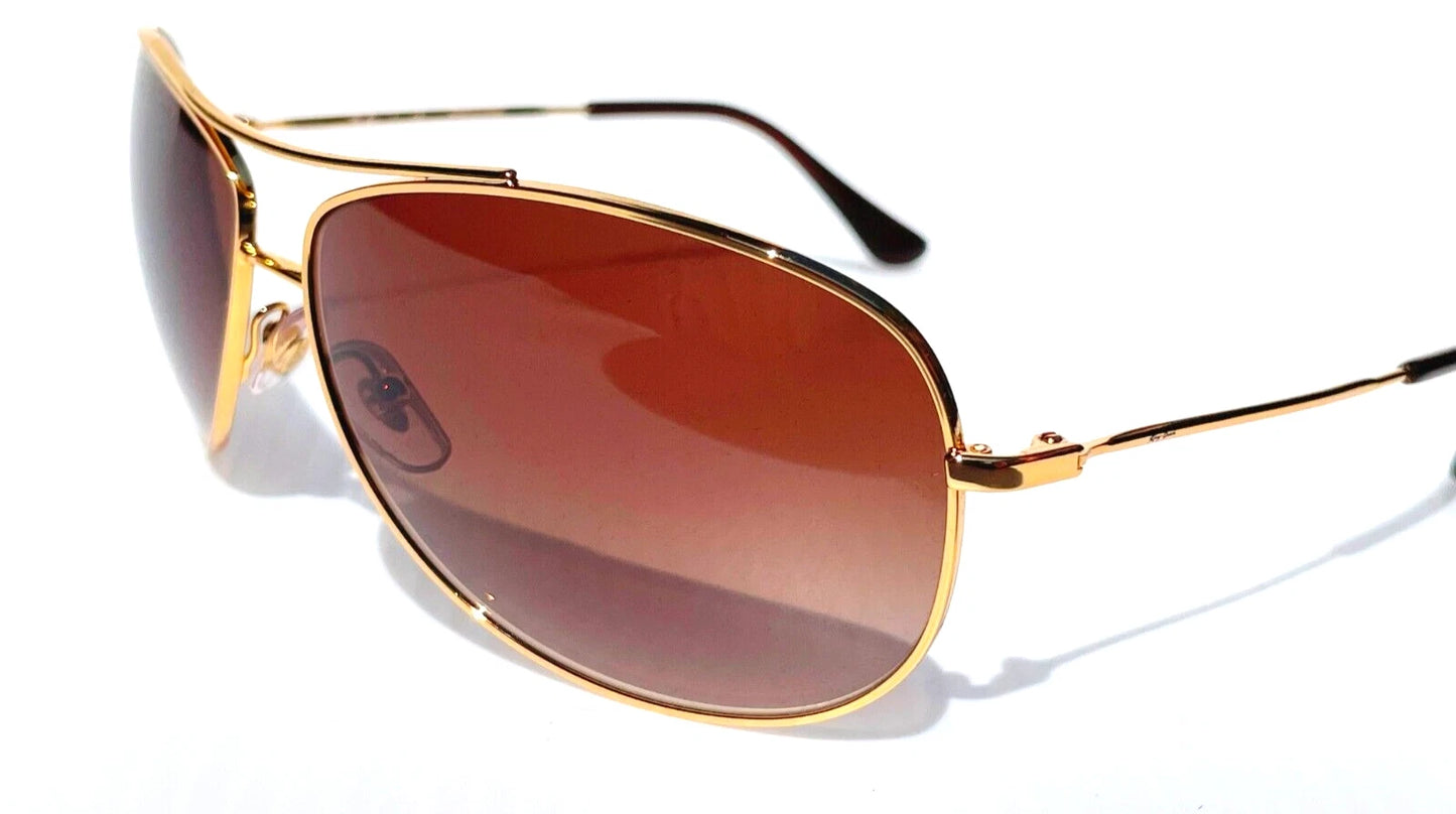Ray Ban Shiny Gold Frame Brown Lens Sunglass RB3293 001/13