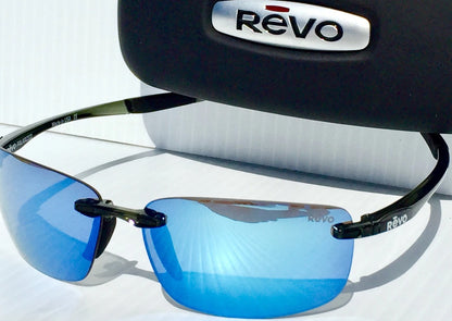 REVO DESCEND N Black POLARIZED Blue Lens Sunglass RE 4059 01 BL