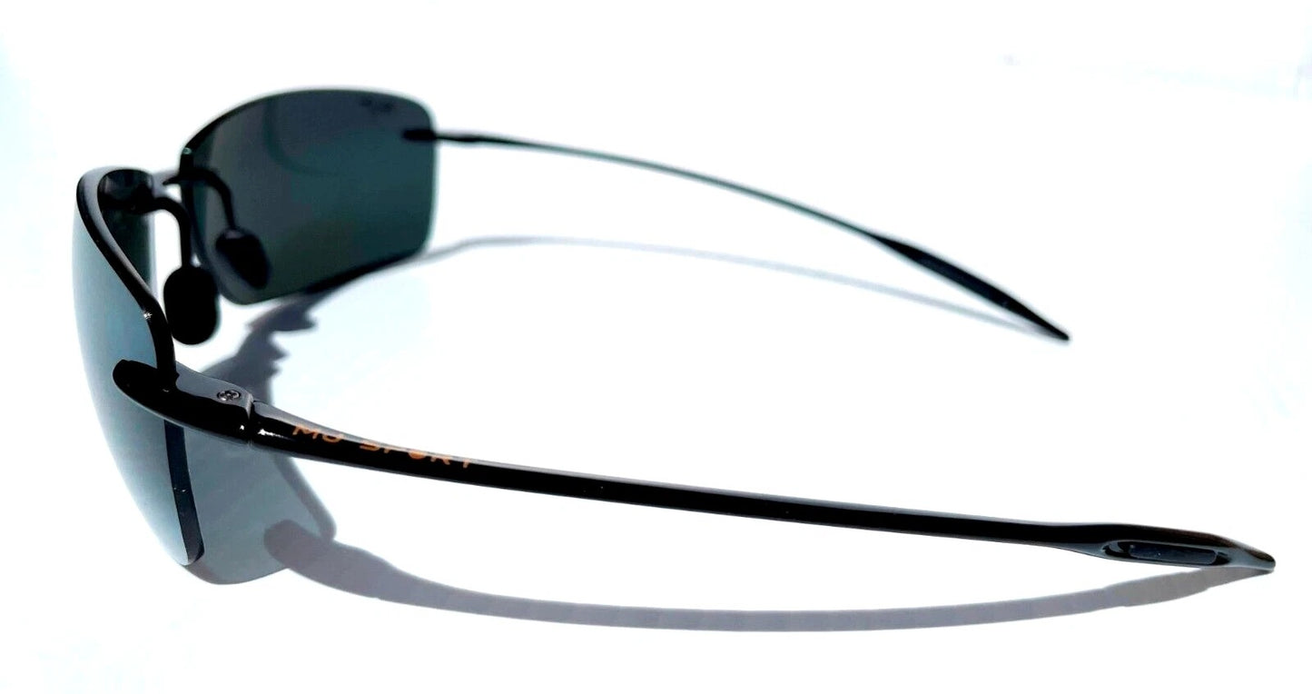 Maui Jim LIGHTHOUSE Gloss Black Frame POLARIZED Grey Lens Sunglass 423-02