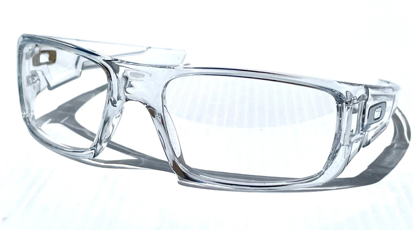 Oakley CRANKSHAFT Shiny Clear Frame Non-Polarized Galaxy HD Clear Iridium Lens Sunglass 9239-04 - Two-Lens Bundle!