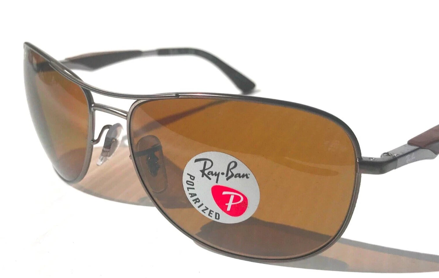 Ray Ban Matte Gunmetal POLARIZED Brown Lens Sunglass RB3519 029/83