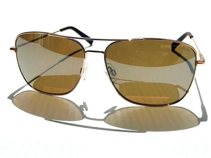 REVO HARBOR Shiny Gold Aviator POLARIZED Bronze Lens Sunglass RE 1082 04 BR