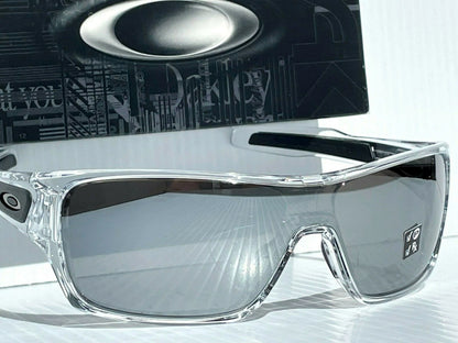 Oakley TURBINE ROTOR Clear & Black Frame POLARIZED Galaxy Chrome Lens Sunglass oo9307