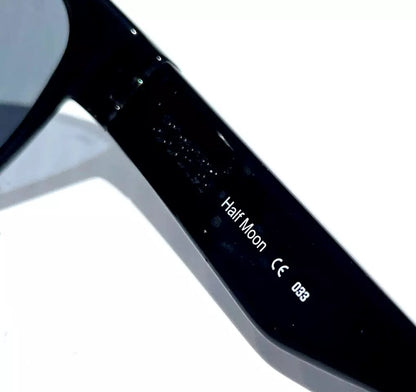 Costa Del Mar HALF MOON Shiny & Matte Black POLARIZED Blue 580P Sunglass HFM 155