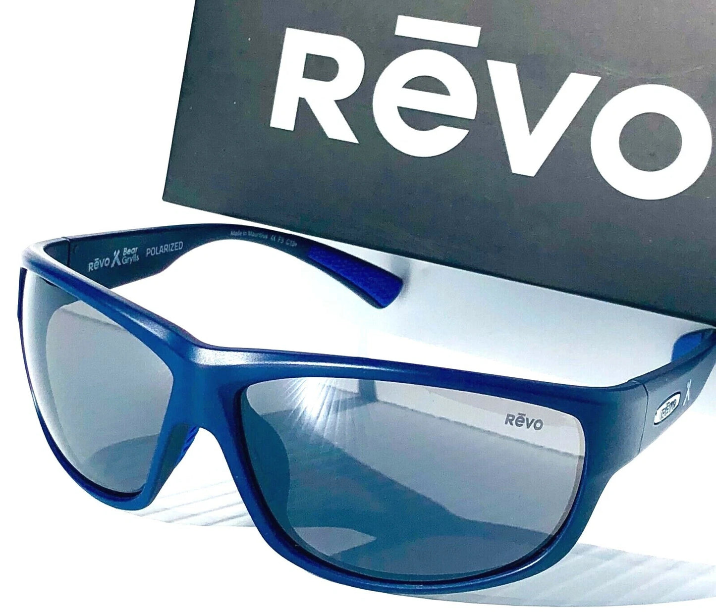REVO CAPER BEAR GRYLLS Matte Blue POLARIZED Gray Lens Sunglass RE 1092 05 GY