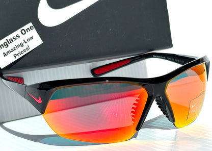 NIKE SKYLON ACE Charcoal Black MAX Optics Red Mirror Lens Sunglass FQ4684 010