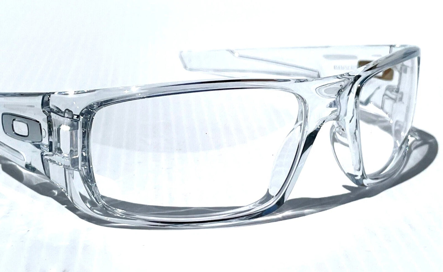 Oakley CRANKSHAFT Shiny Clear Frame Non-Polarized Galaxy HD Clear Iridium Lens Sunglass 9239-04 - Two-Lens Bundle!