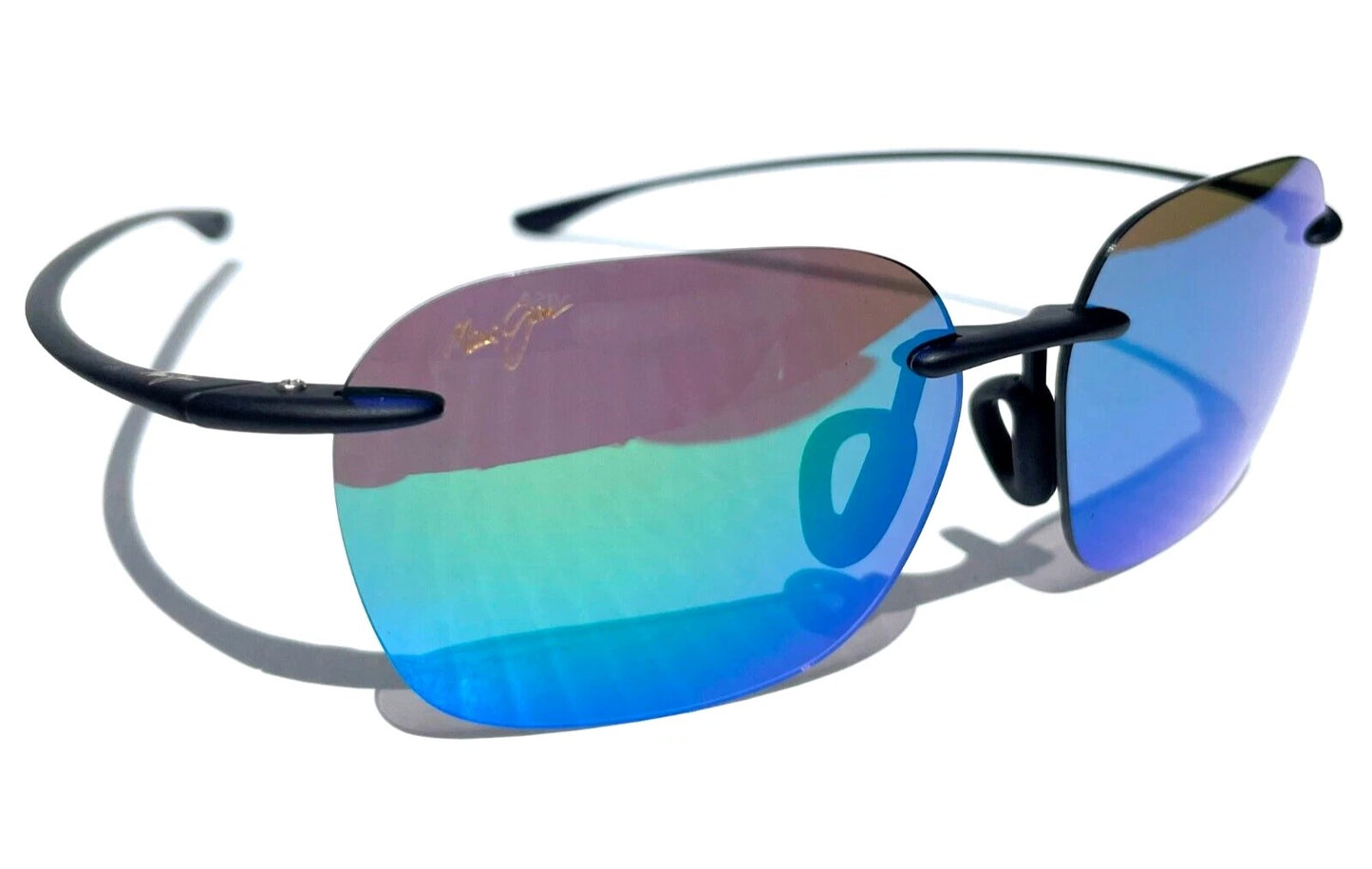 Maui Jim KOMOHANA Matte Black Frame POLARIZED Maui Green Small Sunglass GM446-2M