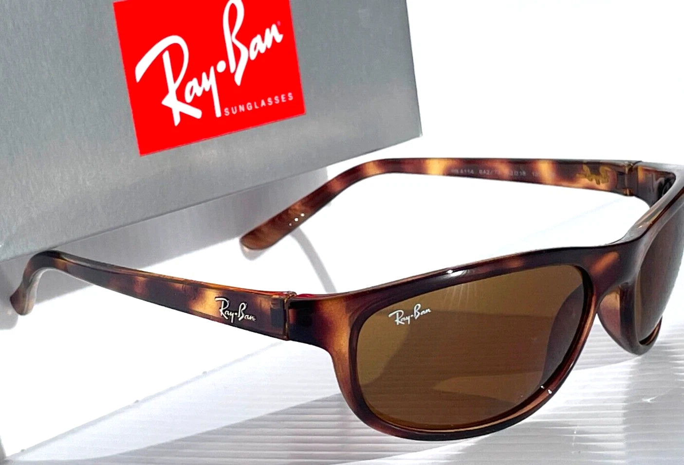 Ray Ban Tortoise Brown UV PROTECTIVE Brown Lens Sunglass RB4114 642/73
