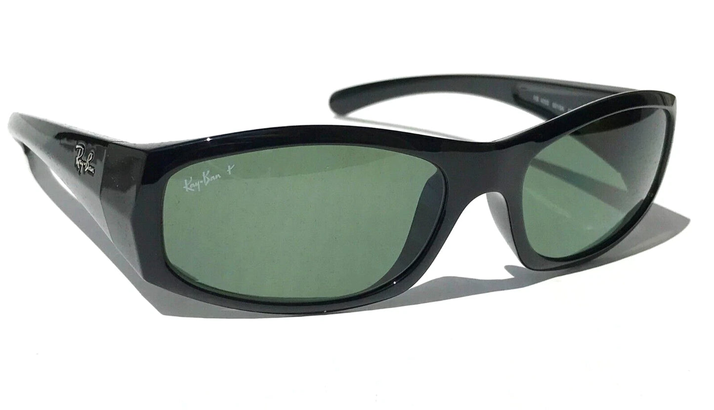 RAY BAN Shiny Black Frame POLARIZED Green Lens Sunglass RB4093 601/9A