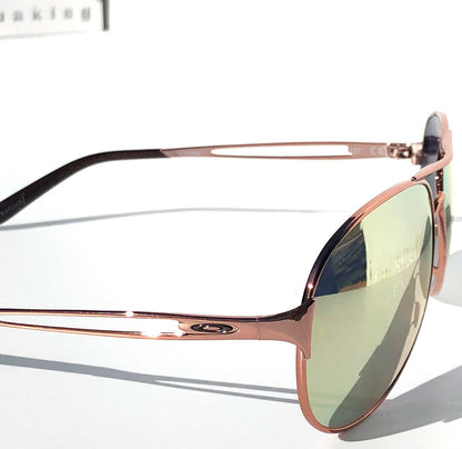 Oakley CAVEAT in Rose Gold Frame with POLARIZED Galaxy Rose Gold lens Sunglasses oo4054 - Two-Lens Bundle!