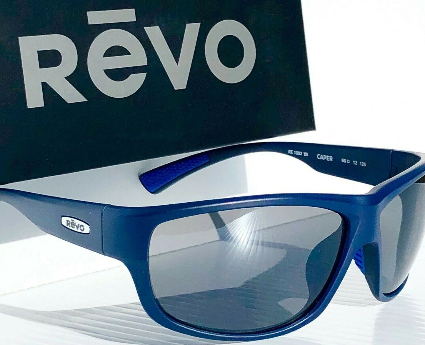REVO CAPER BEAR GRYLLS Matte Blue POLARIZED Gray Lens Sunglass RE 1092 05 GY