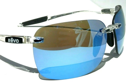 REVO DESCEND CLEAR Crystal POLARIZED Blue Water Lens Sunglass RE 1070XL 09 BL